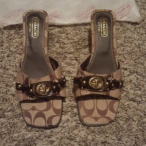 Never worn authentic Coach sandals